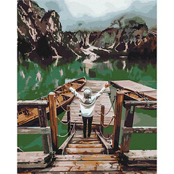 Картина за номерами "Мандрівниця на озері Брайес"
