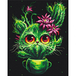 Картина по номерам "Котенок кактусёнок" 40x50 см