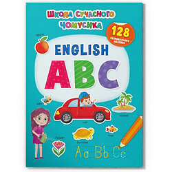 Книга "English ABC. 128 розвивальних наліпок" (укр), Crystal Book