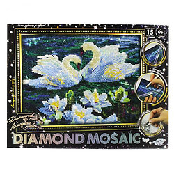 Алмазная мозаика "DIAMOND MOSAIC. Лебеди", Danko Toys