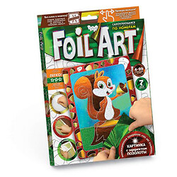 Аплікація різнобарвною фольгою "FOIL ART", "Білочка", Danko Toys