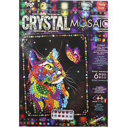 Набір для креативної творчості "CRYSTAL MOSAIC", "Киця з метеликом", Danko Toys