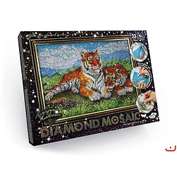 Алмазная живопись "DIAMOND MOSAIC", "Тигры", Danko Toys