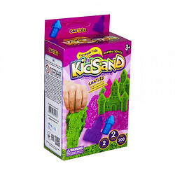 Кинетический песок "KidSand: Замок" с формочками, 200 г, KS-05-01U (укр), Danko Toys