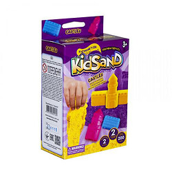 Кинетический песок "KidSand: Замок" с формочками, 200 г, KS-05-03U (укр), Danko Toys