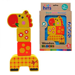 Деревянная игрушка-конструктор "Wooden Blocks: Жираф", 4 элемента