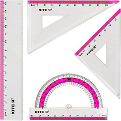 Набор линеек "Ruler Set", розовый, Kite