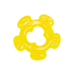 Прорізувач для зубів, з водою "Фігура" (жовтий)