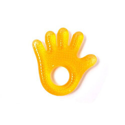 Прорізувач для зубів, з водою "Долонька" (жовтий)