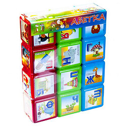 Кубики "Азбука", 12 штук (укр), M.Toys