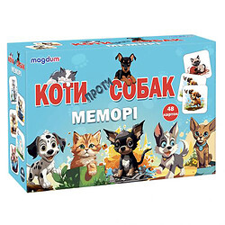 Настольная игра "Мемори: Коты против собак" (укр), Magdum