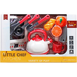 Плита на батарейках "Little Chef", с продуктами и посудой