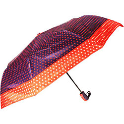 Зонтик полуавтоматический "Горошек", фиолетовый