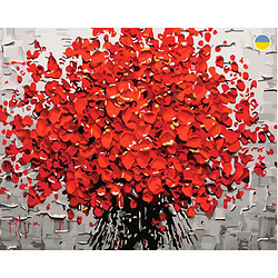 Картина по номерах "Букет червоних квітів" 40x50 см