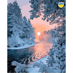 Картина по номерам "Зимняя река" 40x50 см