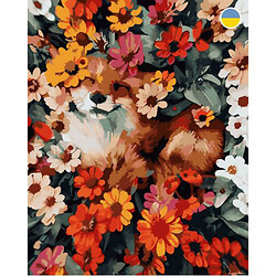 Картина по номерах "Лисичка у квітах" 40x50 см