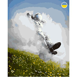 Картина по номерам "Космонавт на облаке" 40x50 см
