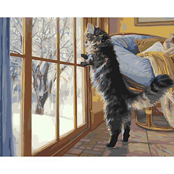 Картина по номерам "Котик у окна" 40x50 см