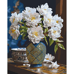 Картина по номерам "Цветы в вазе. С красками металлик" 40x50 см