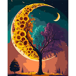 Картина по номерам "Луна в цветах" 40x50 см