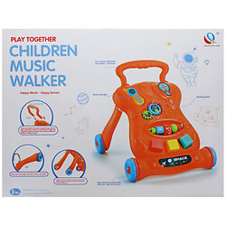 Каталка-ходунки "Music Walker" (оранжевая), Qichunying Toys