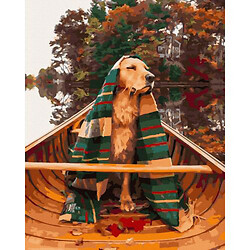 Картина по номерам "Пес в лодке"