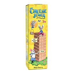 Настільна гра Cheese Jenga 54 бруски Strateg деревʼяна українською мовою (30545), Strateg