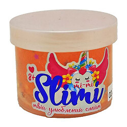 Слайм Mi-mi Slimi с глиттером, 100 г (персиковый), Strateg