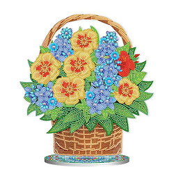 Алмазная мозаика на подставке "Цветы в корзине"