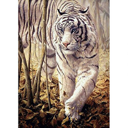 Алмазная мозаика, без подрамника "Белый тигр" 30х40 см