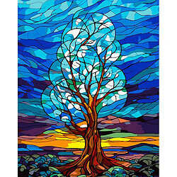 Картина по номерам "Дерево перемен"; проективная картина; Сюжет №2; 40х50 см