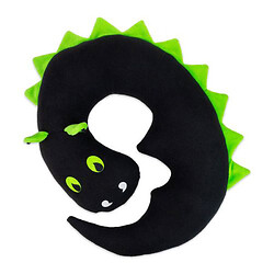 Мягкая подушка "Дракон Мякуша", черно-зеленый