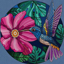 Картина по номерам "Колибри в цветах" 30х30 см