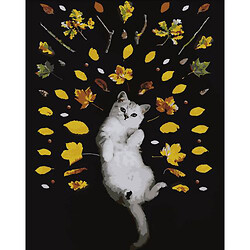 Картина за номерами "Осінній котик"