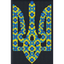 Алмазная мозаика без подрамника "Символ Украины" 20х30 см