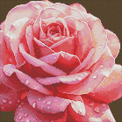 Алмазна мозаїка без підрамника "Досконала троянда" 40х40 см