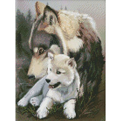 Алмазная мозаика "Волчья нежность"