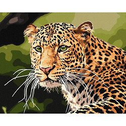 Картина по номерам "Зеленоглазый леопард"