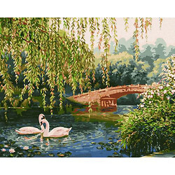 Картина за номерами "Лебеді на озері"