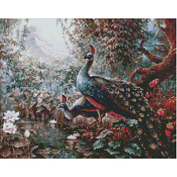 Алмазная мозаика "Сказочные павлины"