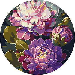Картина по номерам (круглая) "Изысканные цветы" d26 см