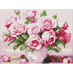 Алмазна мозаїка "Рожеві троянди"  30х40 см