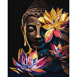 Картина за номерами "Будда з лотосами" 40х50 см