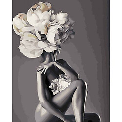 Картина по номерам "Девушка цветок" 40х50 см