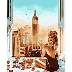 Картина за номерами "Сніданок з видом Нью-Йорк" 40х50 см
