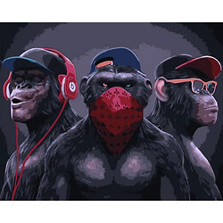 Картина за номерами "Сучаснi мавпи"