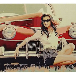 Картина по номерам "Девушка возле авто" 40х50 см