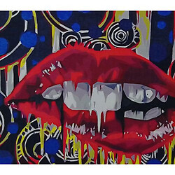 Картина по номерам "Страсные губы" 40х50 см