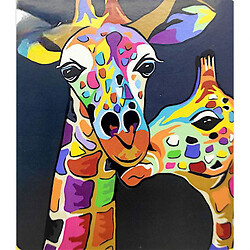 Картина по номерам "Радужные жирафы" 40х50 см