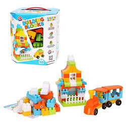 Конструктор "Building Blocks", 90 деталей, голубой, Технок